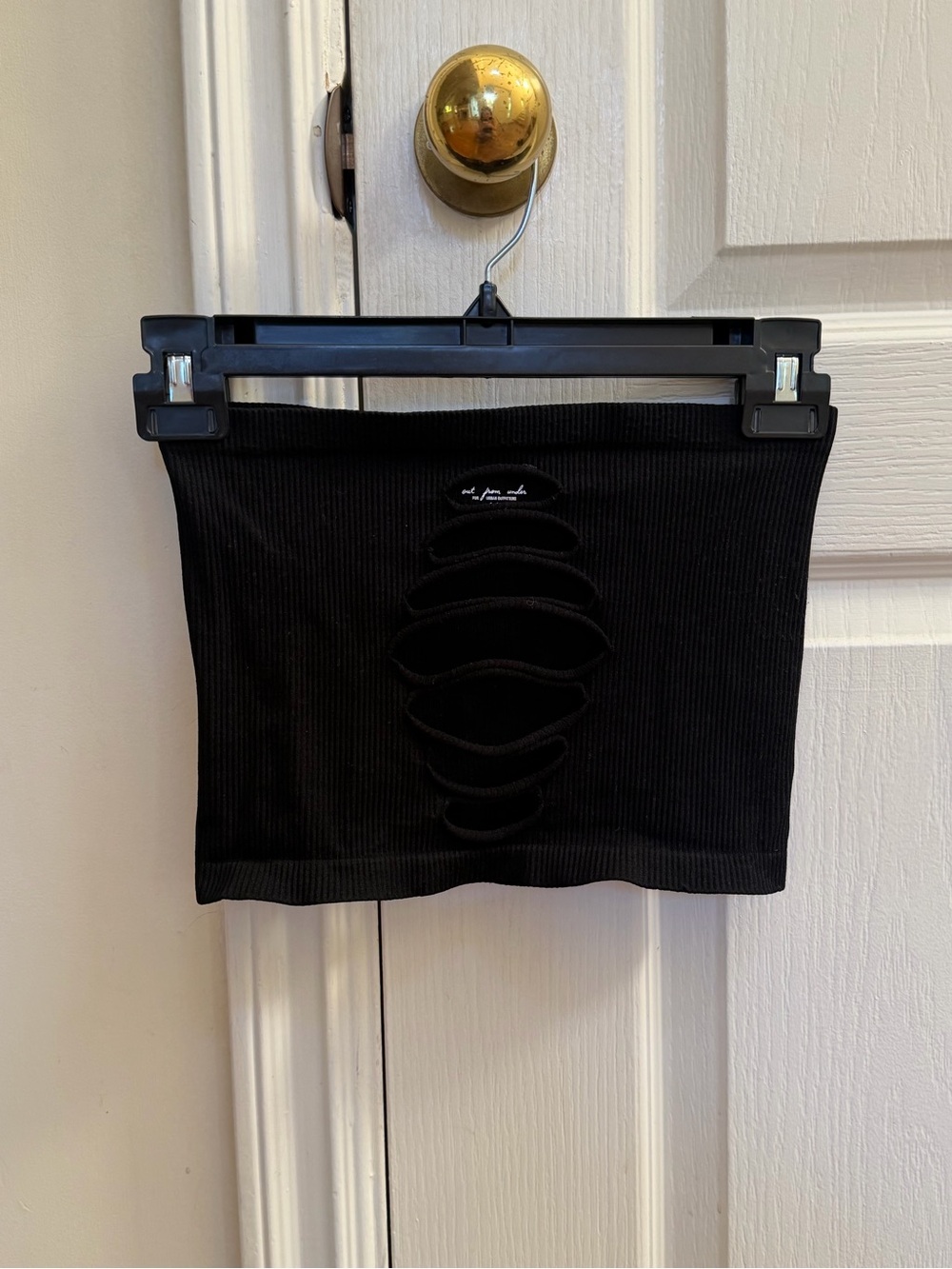 Urban Outfitters Out from Under Black Ribbed Cutout Tube Top